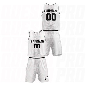 Uniforme de Baloncesto Personalizado en Blanco y Negro, Diseño Personalizado, Suave y Cómodo, Uniforme de Equipo, Conjunto de Camiseta Sublimada Económica - Product Image 2