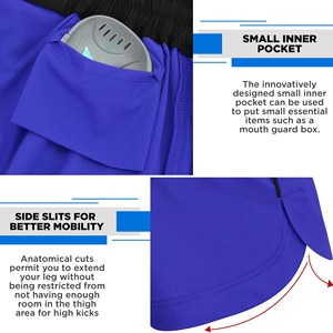 Shorts de MMA más vendidos, sublimados personalizados, para entrenamiento en el gimnasio, de secado rápido, con cintura elástica, hechos en Pakistán, precio al por mayor. - Product Image 3