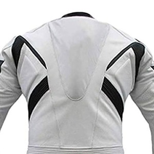 Traje de Motocicleta de Cuero para Hombre, Manga Larga, Color Blanco y Negro, Transpirable, para Carreras, Protección para Todas las Estaciones, 100% para Hombre - Product Image 6