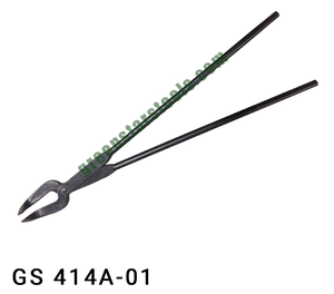 Pince à creuset noire courbée de 17 pouces, résistante à la chaleur, en métal, pour la manipulation des bijoux, la fonderie et l'atelier d'orfèvrerie | GS414A-01 - Product Image 1