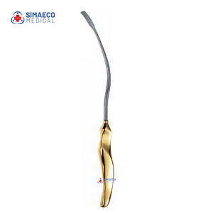 Dissecteur mammaire Frontoglabellar en acier inoxydable en forme de S de 7 mm de large pour la séparation des tissus et la création de poches en chirurgie plastique - Product Image 1