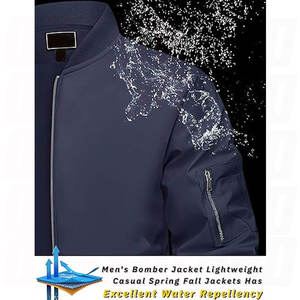Chaquetas Bomber al por Mayor para Hombre, Poliéster Satinado, Cierre Completo, Cuello de Béisbol, Precios Económicos al por Mayor, Alta Calidad, Personalizadas para Invierno - Product Image 2