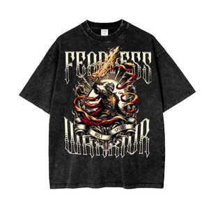 T-shirt noir oversize pour homme, manches courtes, col rond, décontracté, en jersey de coton uni, personnalisable avec logo sur le devant - Product Image 2