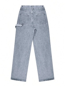 Jean en denim extensible taille mi-haute pour femme, en coton respirant de haute qualité, coupe droite décontractée pour l'hiver, avec poches, longueur intégrale - Product Image 6