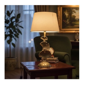 Base de lampe de table en aluminium en forme de feuille de Ginkgo sans abat-jour, lampe de chevet décorative, lampe de couloir, décoration de salon, prix de gros - Product Image 4