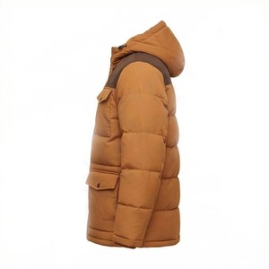 Parka d'hiver de luxe pour hommes, coupe slim, en toile, avec capuche et motif 3D, faible MOQ, vente en gros - Product Image 2