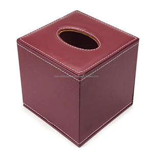 Accesorios de Mesa, Dispensador de Servilletas de Cuero, Almacenamiento de Servilletas, Caja de Pañuelos Decorativa de Forma Cuadrada, Impresión de Logotipo Personalizado - Product Image 2