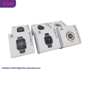 Fabricant OEM au Vietnam, boîte en papier rigide personnalisée de haute qualité pour montre connectée et produits numériques - Product Image 5