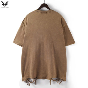 Women Vintage Washed T-Shirt New Attitude Print Patchwork <b>Distressed</b> Short Sleeve Tee For Casual Wear, Comfortable & Stylish <b>Top</b> - Product Image 2