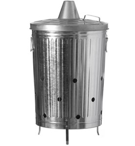 Incinerador de jardín para exteriores, contenedor metálico para quemar basura con tapa, quemador de hojas para patio trasero, incinerador de residuos de 90 litros. - Product Image 2