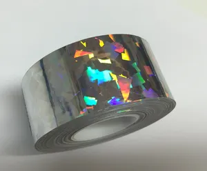 Shiny Holographic Cracked Ice Glass Tape Confetti <b>for</b> DIY Art Craft Scrapbook Decoration Packaging & Party Supplies Wholesale - Product Image 1