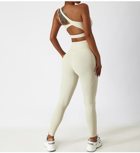 Conjunto de Dos Piezas para Mujer, Ropa de Yoga, Chaleco Sin Mangas Ajustado, Leggings de Cintura Alta, Conjunto Deportivo para Gimnasio - Product Image 5