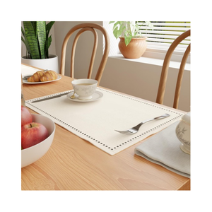 Red Heart Pattern Placemats Rectangle Textile Table Mats OEKO-TEX STANDARD 100 Certified Washable Classic Style for Home Use - Product Image 6