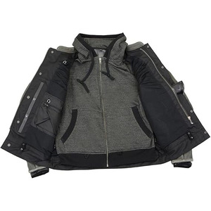 Veste de moto unisexe SAMROZ SPORTS en cuir de buffle gris clair, manches longues, ventilation, coupe-vent, haute qualité, 220g Al - Product Image 4