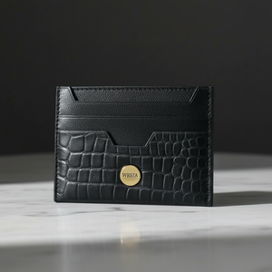 WRIZA Slim Genuine Leather RFID Card <b>Holder</b> Wallet for Men Women 6 Slots Lightweight Minimalist Credit Card Case - Product Image 2