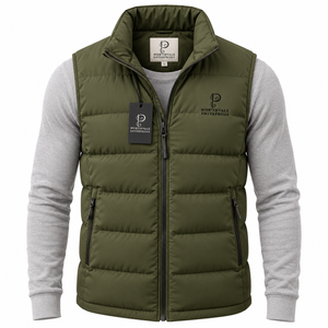 Chaleco Acolchado Sin Mangas para Hombre, Tallas Grandes, Chalecos con Capucha, Chaleco de Plumón para Hombre, Logotipo Personalizado, Invierno - Product Image 4