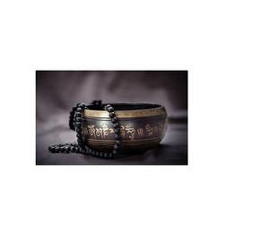 Cuenco tibetano de latón Tranquil Brass, instrumento tradicional de meditación para yoga, sanación de chakras, relajación y energía espiritual - Product Image 1