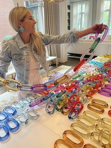 Modern Resin Chain Link <b>Wall</b> <b>Decor</b> Abstract Interlocking Chain Sculpture <b>Large</b> Decorative Home Interior <b>Wall</b> Hanging Art - Product Image 5