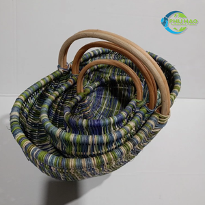 Panier de pique-nique en rotin naturel personnalisable, panier de récolte, rangement alimentaire, courses et organisateur domestique - Product Image 4