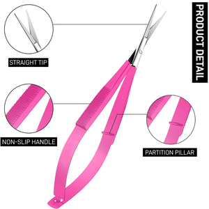 Ciseaux de manucure pour droitiers 5,5 pouces avec lames micro-fines extra-affûtées, ciseaux à ressort en acier inoxydable pour cuticules et ongles - Product Image 3