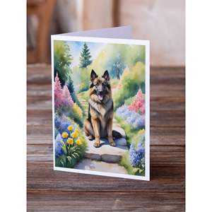 การ์ดอวยพรแบบ A7เส้นทางของ Belgian Tervuren Spring การ์ดเปล่าแปลกๆ8ใบพร้อมซองจดหมายขนาด5x7 - Product Image 2