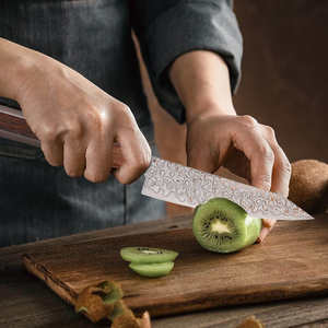 STEEL CRAFT INTERNATIONAL Premium Quality <b>Custom</b> Made DIY OEM Japanese Style Copper Damascus Steel Chef Knife Multi-Functional - Product Image 6