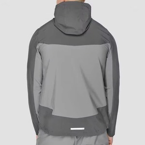 Ensemble de survêtement à capuche pour homme, gris, avec blocs de couleur, manches longues, fermeture éclair et poches latérales, idéal pour l'automne, vente en gros - Product Image 6