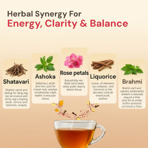 Ayurvedic Women Herbal Tea with Green Tea Extract for Hormonal Balance Natural Wellness Tea Food Grade Vacuum Packed (100g) - Product Image 3