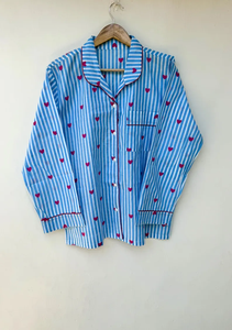 Ensemble de pyjama coordonné pour femmes Naaz, imprimé animal, vêtements de nuit décontractés d'été, vêtements de détente doux et respirants, longueur genou, en coton - Product Image 3