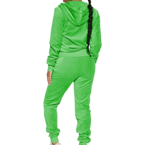 Womens Everyday Leisure Tracksuit Soft Stretch <b>Jacket</b> And Jogger Pants Comfortable Fitness Casual Sportswear Set - Product Image 2