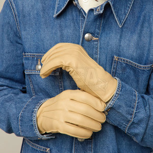 Cold Weather Leather <b>Gloves</b> For Men High Quality Thermal Insulated <b>Gloves</b> For Driving Outdoor Work Running Cycling Hiking And Wi - Product Image 4