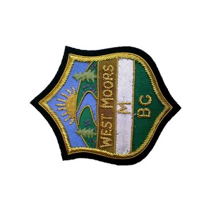 Meilleures ventes 2026 En gros Badges de blazer brodés au fil de laine, broderie entièrement artisanale, Badges de mode en fil de laine - Product Image 5