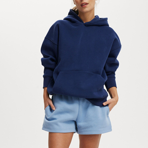 Sudadera con capucha de invierno OEM para mujer, estilo urbano, hombros caídos, antipilling, con logo personalizado impreso en relieve, transpirable y orgánica. - Product Image 4