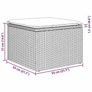 Set di divani in polyrattan nero da 4 pezzi, eleganti mobili da giardino - Product Image 5