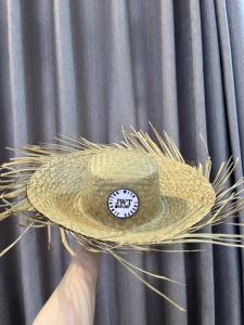 VietChoice Woven Grass <b>Straw</b> Beach <b>Hat</b> With Rustic Frayed Edge Lightweight Sun Protection <b>Hat</b> for Men and Women - Product Image 3