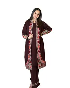 새로운 멋진 스타일 새로운 하나의 아름다운 디자이너 세트 무거운 레이용 직물 여성 뜨거운 판매 최신 salwar kameez