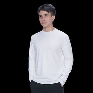T-shirts professionnels OEM à manches longues pour hommes, style urbain uni, 100 % polyester, écologiques, respirants, disponibles toutes tailles - Product Image 2