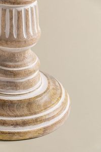 เชิงเทียนไม้โบราณสีขาวทำมือ Aqdus Saleem สำหรับตกแต่งบ้าน งานแต่งงาน และคริสต์มาส - Product Image 3