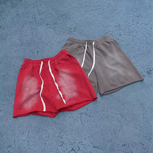 Shorts de jogging délavés à l'acide pour hommes, coupe décontractée, en coton premium, fourniture directe usine OEM - Product Image 1