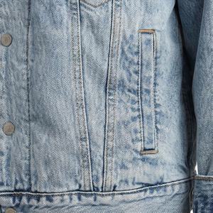 Chaqueta vaquera con logotipo bordado personalizado Vintage nuevo estilo polar cuello desgastado lavado acolchado mujer chaqueta vaquera Bomber - Product Image 5