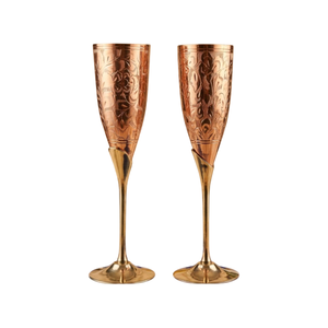 Verre à vin en cuivre pur à pied rond en métal pour bar, fête, mariage, utilisation sur table, verre à vin pour boire - Product Image 3