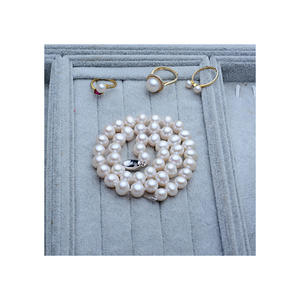 Collar de Perlas Zhuji para Mujer, Versión Coreana, Perlas de Agua Dulce Casi Redondas de 9-10 mm, XL125-1910, Venta al por Mayor - Product Image 4