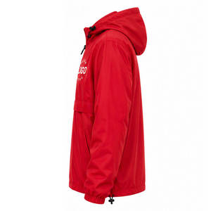 Custom <b>Men's</b> <b>Half</b> <b>Zip</b> Windbreaker <b>Jacket</b> Hooded Lightweight Outdoor Pullover Waterproof Windproof OEM Logo Wholesale - Product Image 3