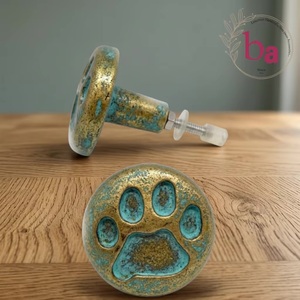 <b>Rustic</b> Industrial Paw Print Cabinet Knob Cast Iron Eco-Friendly Novelty Shape Easy Installation for Dresser Furniture Handle - Product Image 3