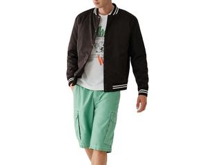 Chaqueta universitaria de satén de la mejor calidad, chaqueta con letras de estilo de béisbol de invierno bordada OEM para hombre - Product Image 4