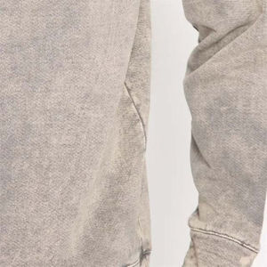 Sweat-shirts pour hommes à coupe classique, 100% coton/polyester, haute qualité, lourds 380G, style vintage délavé à l'acide, basiques pour l'hiver - Product Image 5