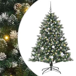 Árbol de Navidad Artificial de 150 LED, 59.06 Pulgadas, Verde, con Luces Navideñas Festivas - Product Image 2