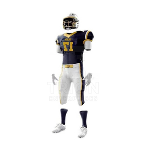 Maillot de football américain personnalisé pour hommes, uniforme d'équipe, 100% polyester, léger, imprimé par sublimation, manches courtes, grandes tailles - Product Image 2