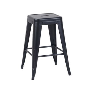 Ensemble de 2 tabourets de bar sans dossier en métal de 24 pouces, non empilables, avec montage facile et design peu encombrant - Product Image 6