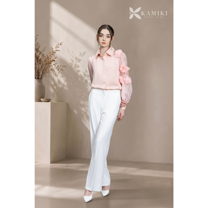 Camisa Floral Sofisticada para Mujer Lista para Enviar con Detalles de Flores en 3D, Ropa Femenina Premium, Precio de Mayoreo, Proveedor - Product Image 1